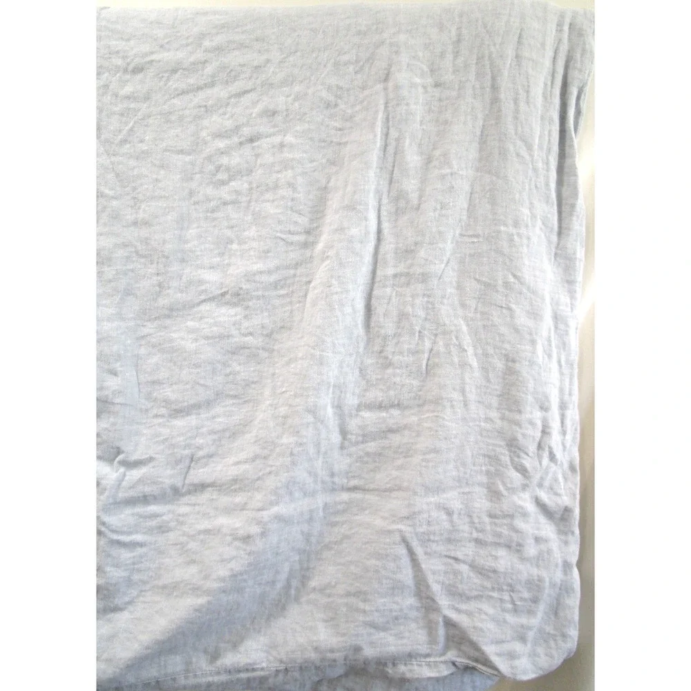 Noble Excellence Light Blue 100% Linen Duvet Cover Sz Full/Queen